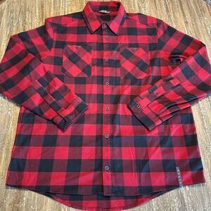 Sitka Gear Plaid Buffalo Check Flannel Collar Shirt Red Black Men’s Size Size XL